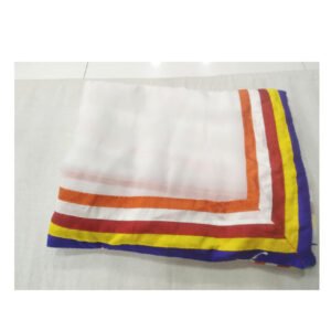 White & Blue Color Georgette Saree with Blouse piece